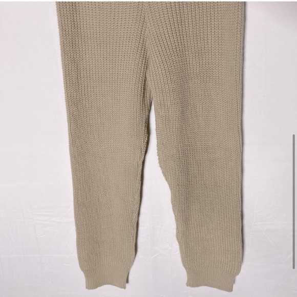 Women’s Tan Knit Joggers Sweatpants Activewear Loungewear Pants M - Picture 4 of 13